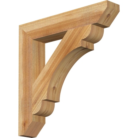 Olympic Slat Rough Sawn Bracket, Western Red Cedar, 4"W x 24"D x 24"H